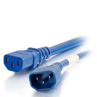 CablesToGo 3FT C14 TO C13 18/3 SJT BLUE