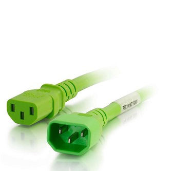 CablesToGo 4FT C14 TO C13 18/3 SJT GREEN
