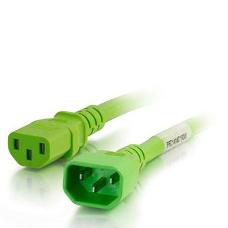 CablesToGo 5FT C14 TO C13 18/3 SJT GREEN