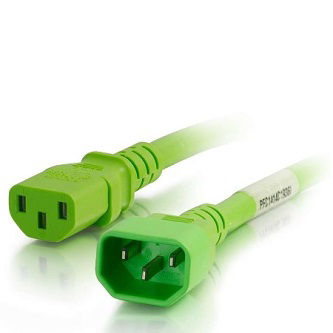 CablesToGo 6FT C14 TO C13 18/3 SJT GREEN