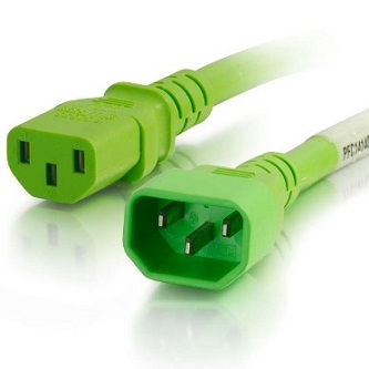 CablesToGo 8FT C14 TO C13 18/3 SJT GREEN