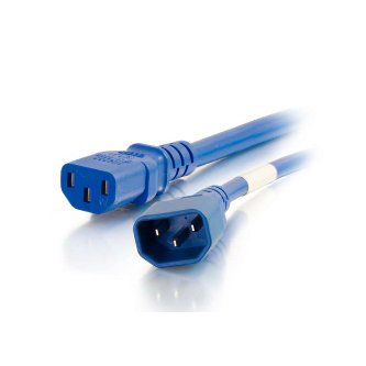 CablesToGo 3FT 14AWG POWER CORD - BLUE