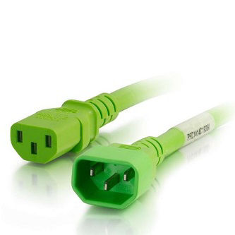 CablesToGo 4FT C14 TO C13 14/3 SJT GREEN