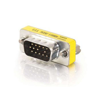 CablesToGo HD15 VGA M/M Mini Gender Changer (Couple