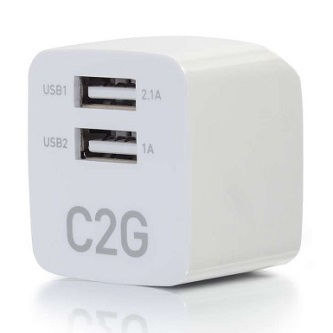 CablesToGo USB AC ADAPTER 2.1A DUAL PORT