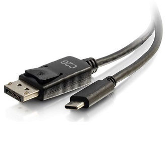 CablesToGo 3ft USB-C to DisplayPort Cable Black