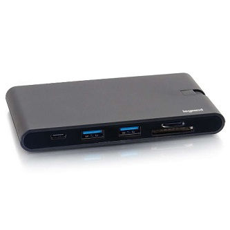 CablesToGo USB C to HDMI VGA Ethernet Hub SD PD