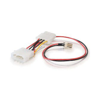 CablesToGo 6" 3-PIN FAN TO 4-PIN PASS THRU POWER CA