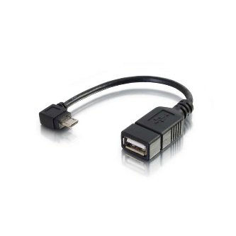 CablesToGo 6 Inch Micro B male to USB A female OTG
