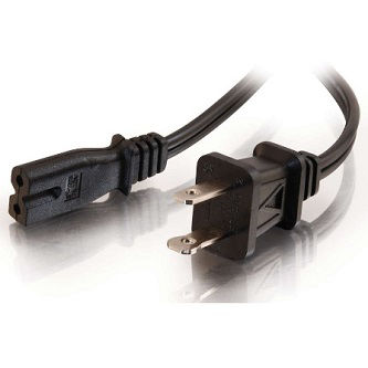 CablesToGo 6ft POLARIZED 2-SLOT POWER CORD