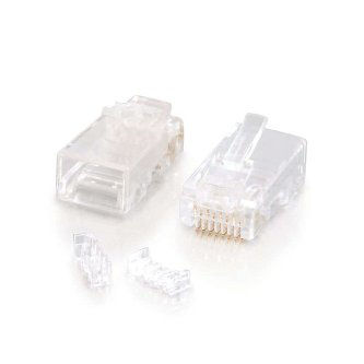 CablesToGo RJ45 CAT5E MODULAR PLUG ROUNDSOLID STRAN
