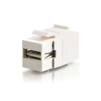 CablesToGo USB 2.0 KEYSTONE A-B F/F - WHITE