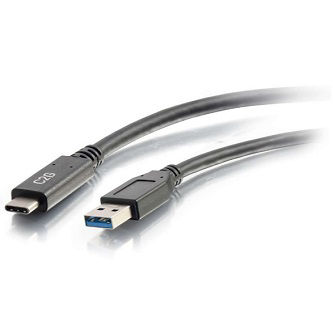 CablesToGo 6ft USB 3.0 USB-C TO USB-A M/M BLK