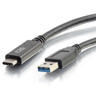 CablesToGo 10ft USB 3.0 USB-C TO USB-A M/M BLK
