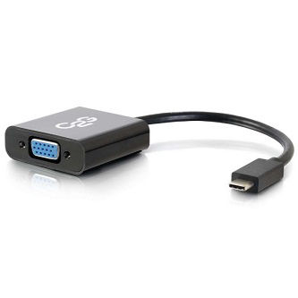 CablesToGo USB C to VGA Video Adapter Black