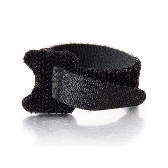 CablesToGo 6in Hook and Loop Cbl Straps BLK 12 Pack