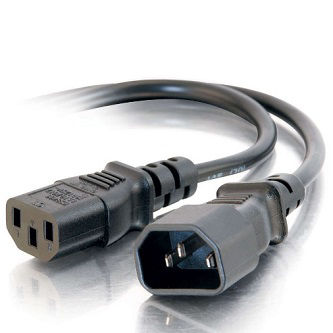 CablesToGo 8ft POWER EXTENSION CORD C13-C14 16AWG
