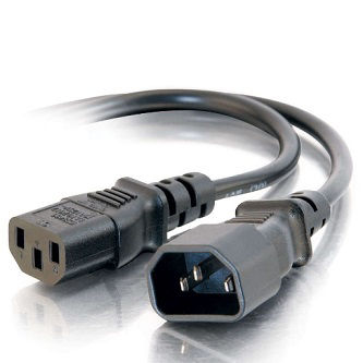 CablesToGo 2ft POWER EXTENSION CORD C13-C14 16AWG