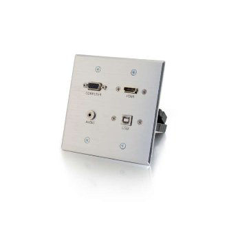 CablesToGo Double Gang HDMI/USB/3.5mm/VGADongleWP