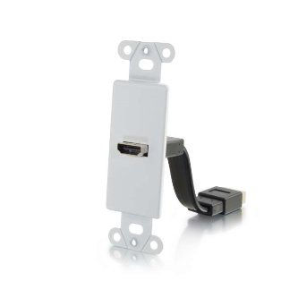 CablesToGo Decora Wall Plate HDMI F/F White