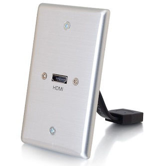 CablesToGo Aluminum Single Gang WP HDMI Pigtail