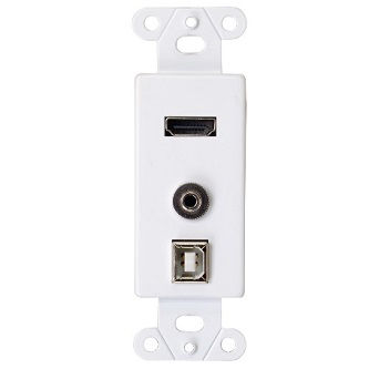 CablesToGo Decorative HDMI USB 3.5mm White WP