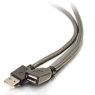 CablesToGo 50ft Plenum USB 2.0 A M/F Active Ext