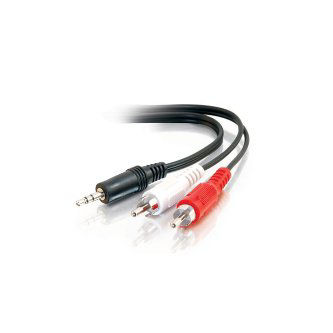 CablesToGo 6' 3.5MM STEREO MALE TO RCA MALE Y CABLE