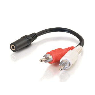 CablesToGo 3.5MM STEREO FEMALE TO 2 RCA MALE Y CABL