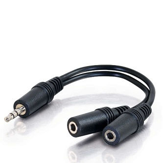 CablesToGo 3.5MM MALE TO (2) 3.5MM  FEMALE Y CBL