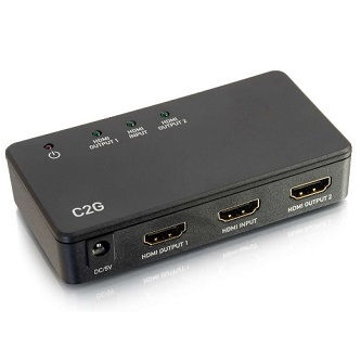 CablesToGo HDMI 2 PORT SPLITTER 4K30 1X2 TAA
