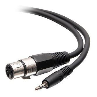 CablesToGo M TRS 3.5mm to F XLR Cable 6ft/1.8M