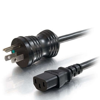 CablesToGo 25ft 14AWG HSPTL PWR CBL, 5-15P-C13 BK
