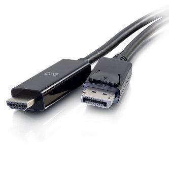 CablesToGo 3ft DisplayPort to HDMI Cable 4K Black