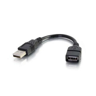 CablesToGo 6in USB 2.0 A male to female Extension C