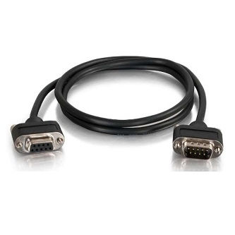 CablesToGo 10ft Serial RS232 DB9 Cable with Low Pro