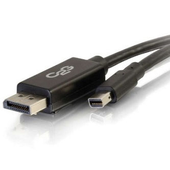 CablesToGo 10ft Mini-DisplayPort to DP Cable- Black