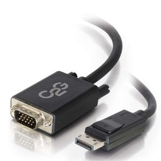 CablesToGo 10ft C2G DisplayPort M to VGA M BLK
