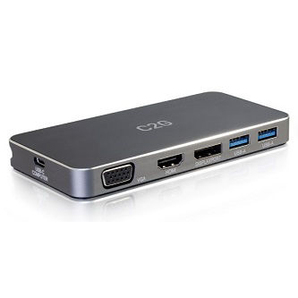 CablesToGo USB C Docking Station MST HDMI/DP/VGA