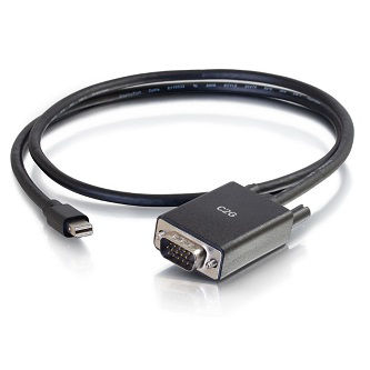 CablesToGo 6ft Mini DisplayPort to VGA Cable Black