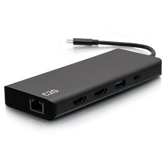 CablesToGo Dual Video Docking with RJ45 w/65w TAA