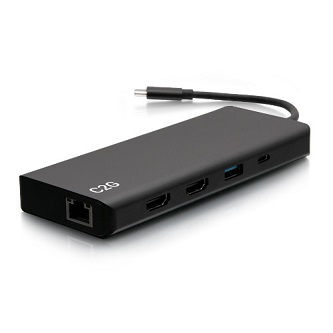 CablesToGo Dual Video Docking w/RJ45 w/No PSU TAA