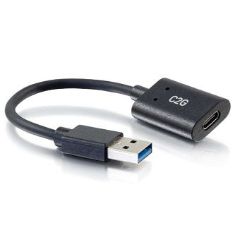 CablesToGo 6in(.15m) USB C Female to USB A Male 3.0
