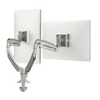 Chief K1 DESK MNT DUAL DISP DUAL 2L ARMS, SLV