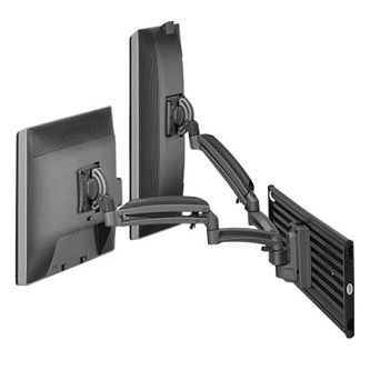 Chief K1 SLAT MNT DUAL DISP DUAL 2L ARMS, BLK