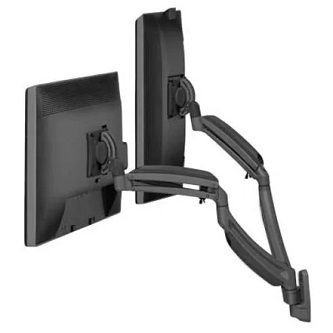 Chief K1 WALL MNT DUAL DISP DUAL 2L ARMS, BLK
