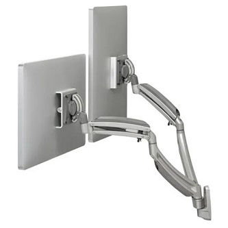 Chief K1 WALL MNT DUAL DISP DUAL 2L ARMS, SLV