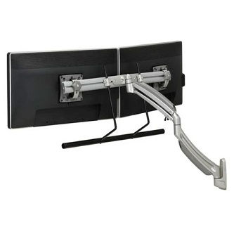 Chief K1 WALL MNT DUAL DISP 2L ARM H-ARRAY,SLV