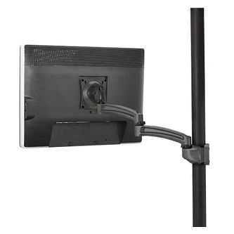Chief K2 POLE MNT SINGLE DISPLAY 2L ARM, BLK