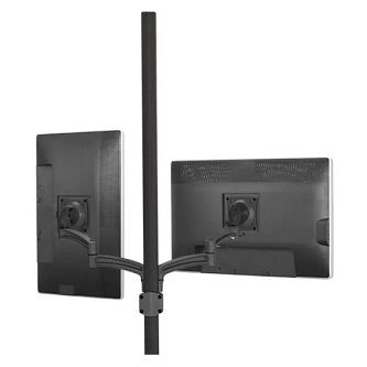 Chief K2 POLE MNT DUAL DISP DUAL 2L ARMS, BLK